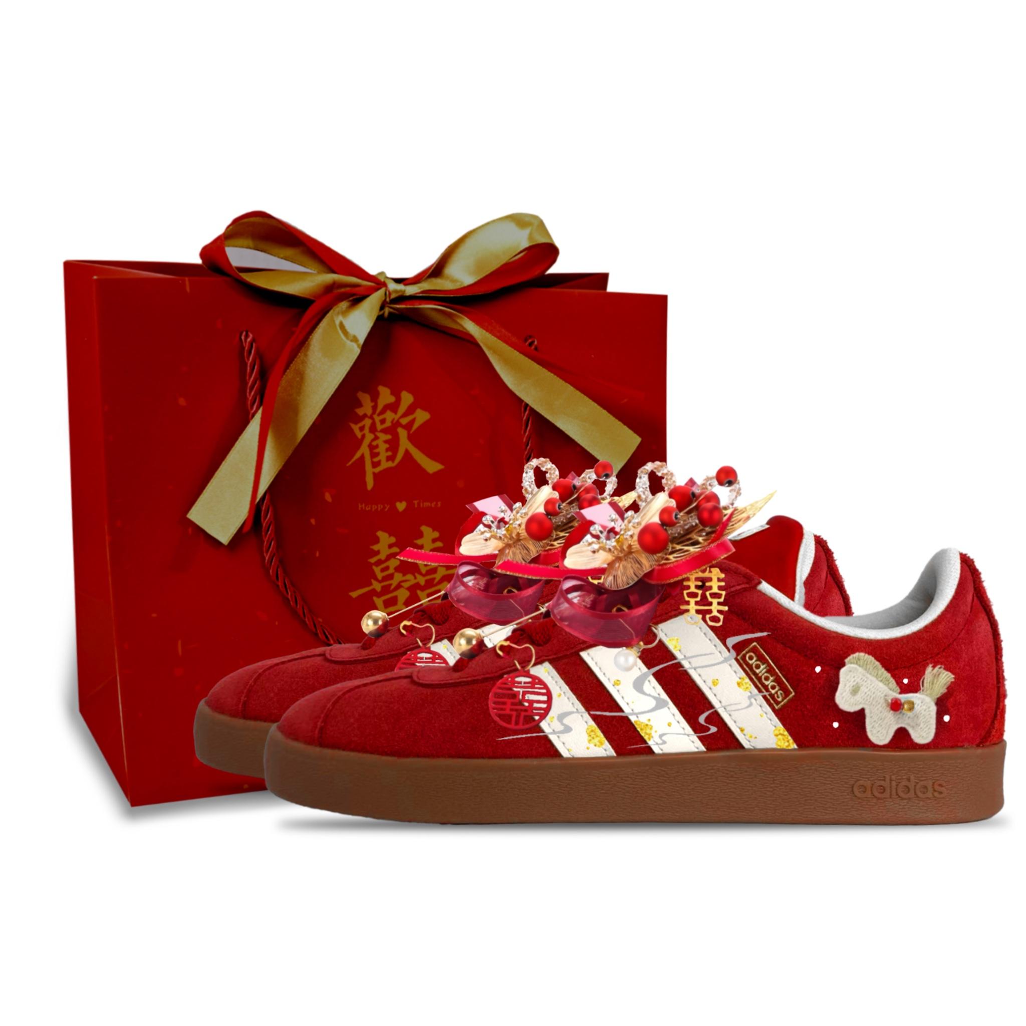 

Adidas Vl Court Classic Lightweight And Breathable Low top Skateboard Shoes Unisex KK3774(team1013-) 36
