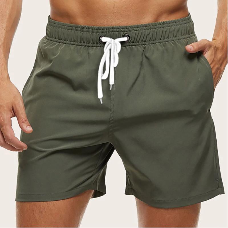 Men's Swim Trunks Summer Swimming Board Shorts Quick Dry Beach Shorts with Side Pockets and Mesh Lining Swimwear Bathing Suit