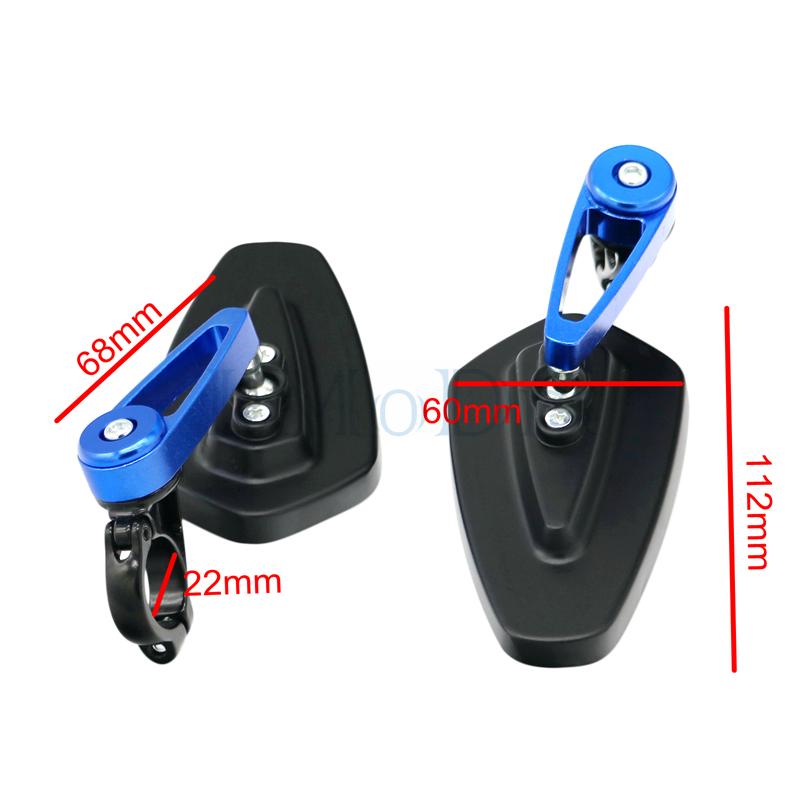 LMoDri Universal 7/8"" 22mm Handle Bar Motorcycle Bar End Mirror Motorcycle