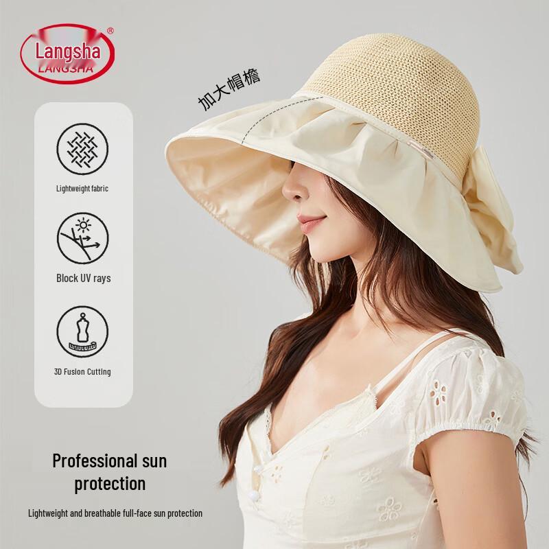 

LangSha Women s Bowknot Wide Brim Sun Hat