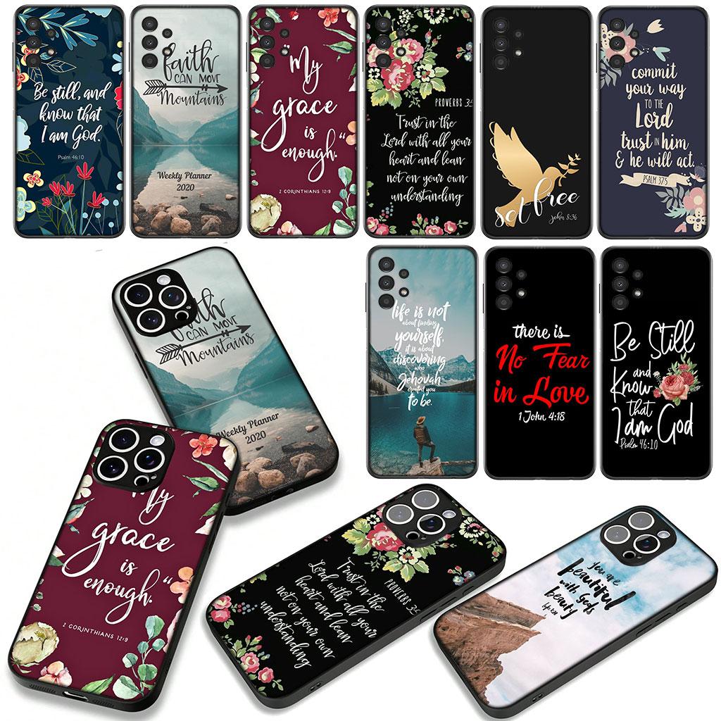 Jesus God Bible Verse Christian Phone Cover for Apple iPhone 16 15 14 Plus 13 12 Mini 17 Pro Max + ProMax 16E Air Case