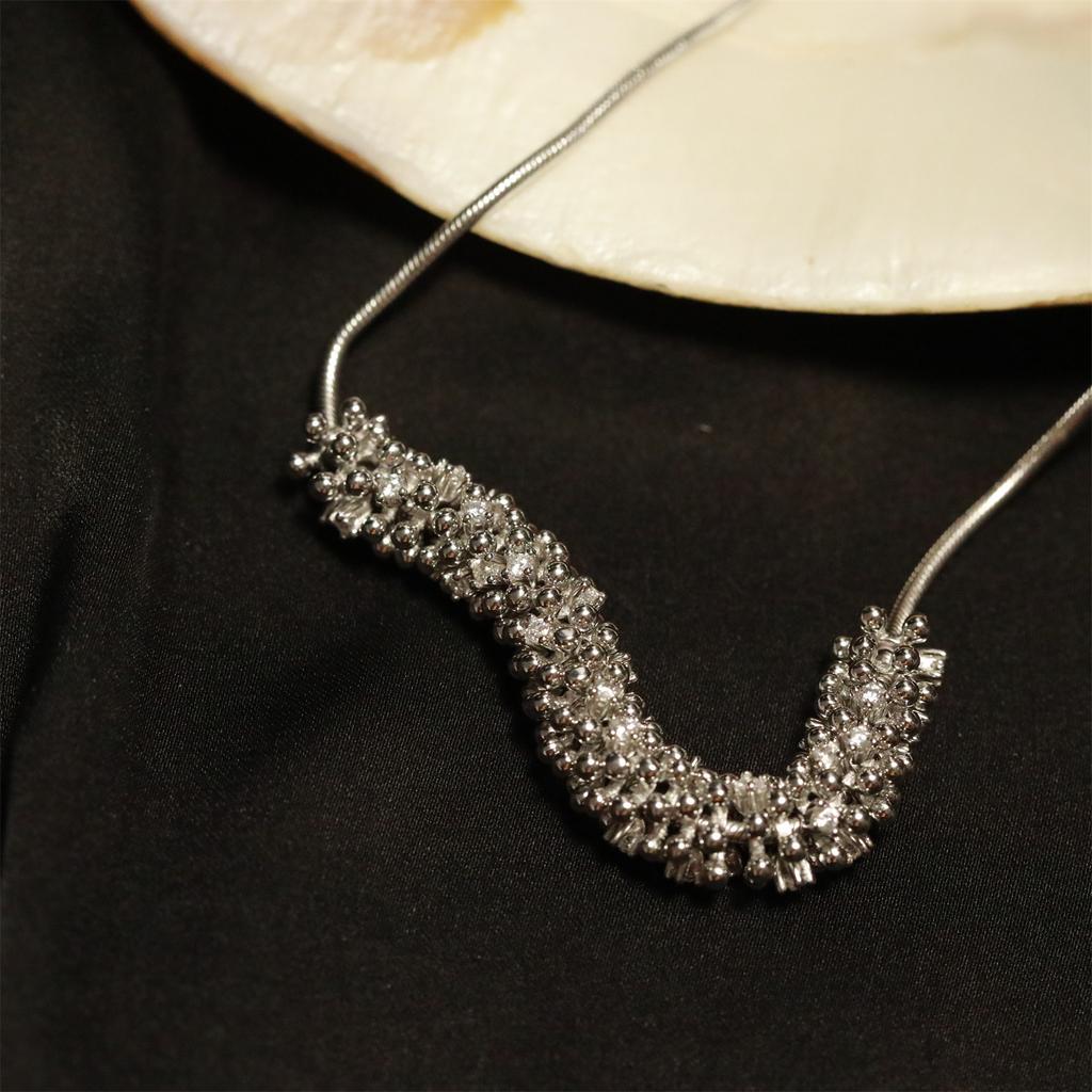 Zircon Wheat Ear Circle Necklace Light Luxury Niche Design Sense Simple Temperament Fashion Versatile Exquisite High Sense Necklace