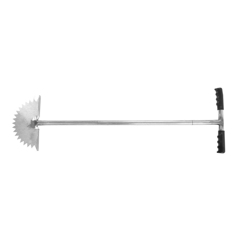Manual Lawn Edger with Saw Tooth Blade Half Moon Edger Lawn Tool with T Grip Handle for Cleaning