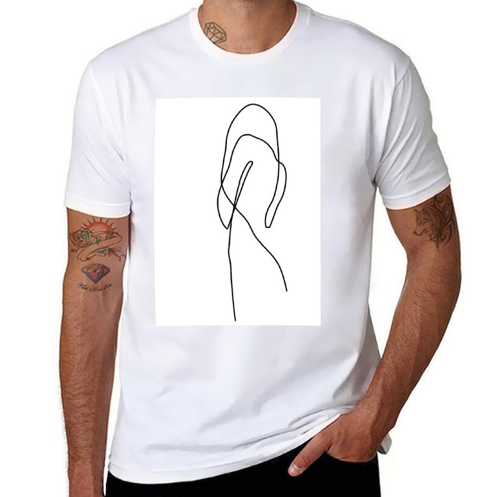 Figure One Line Art TShirt T Shirts for Unisex Pack Cotton TShirt