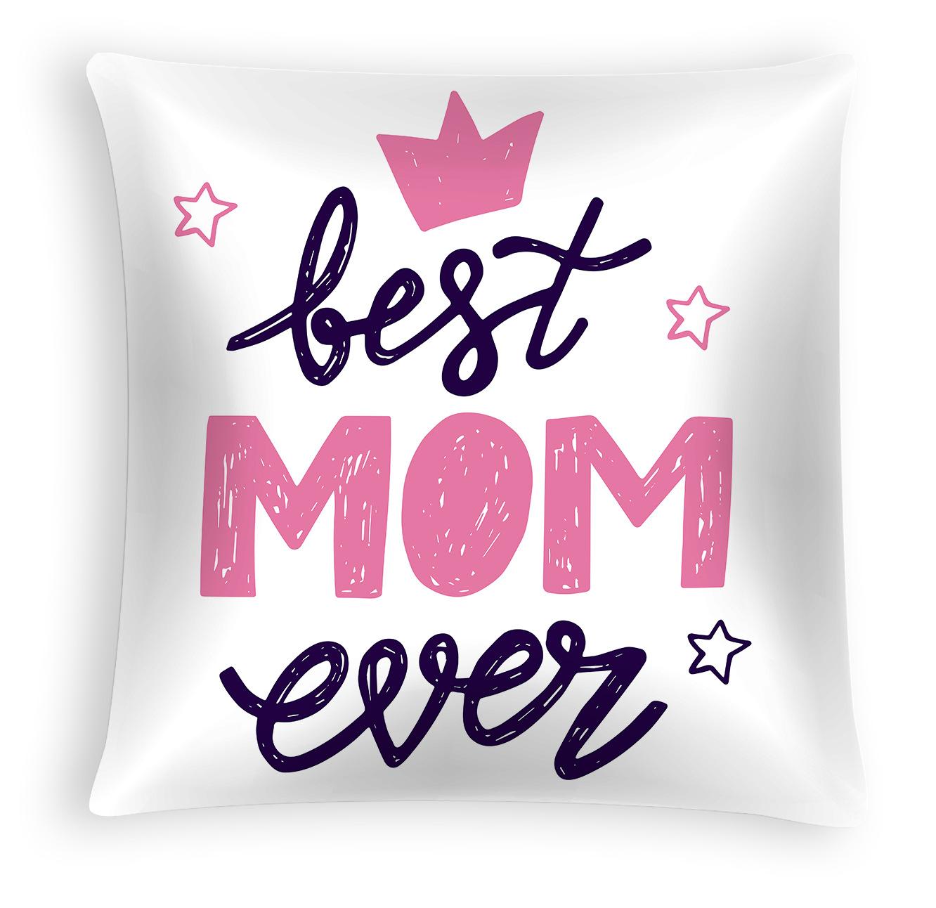 

Новая наволочка на подушку ко Дню матери, бархатная наволочка на подушку из персиковой кожи, наволочка на диванную подушку в форме сердца с надписью для домашнего использования 45 * 45CM (excluding pillow core)