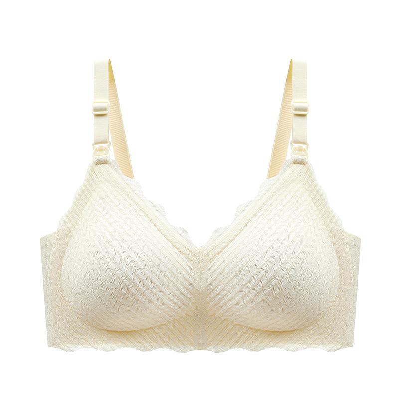 Breastfeeding Bra Summer Thin Lace Gathering Anti-sagging Postpartum Breastfeeding Pregnancy Special Non-marking Pregnant Women