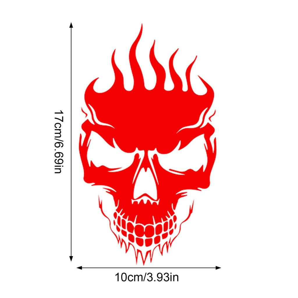 Car Skull Sticker, Skull Sticker, Decal - Waterproof Car Reflective Decal with Skull Design