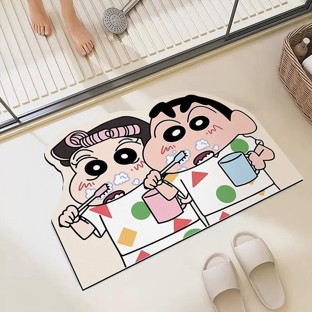 Crayon Shin-chan Diatomaceous Earth Absorbent Floor Mat for Bathroom or Entrance