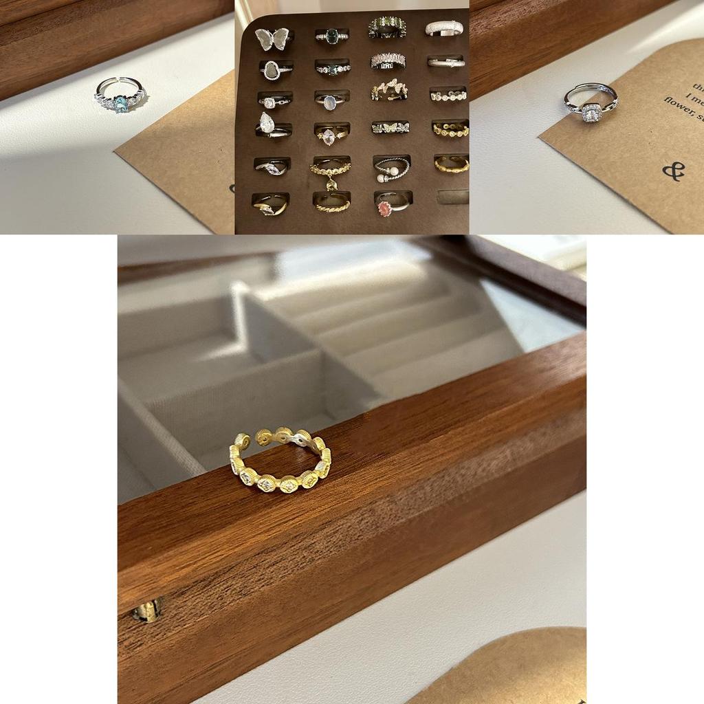 Autumn Fashionable Geometric Ring With Dazzling Zirconia For Women Luxurious Feel