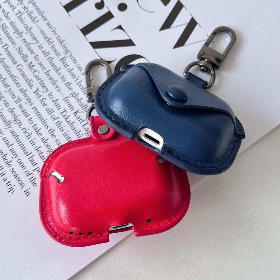 Retro Luxus Lederhülle Für Apple AirPods 4 Business Kopfhörerhüllen Für AirPods 3 2 1 Pro 2 Hülle Headset Schale Mit Haken