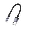 Universal USB To 3.5mm Audios Adapter for Seamlessly Connection with Laptops Desktops Aluminum Alloy Shell Solid Build