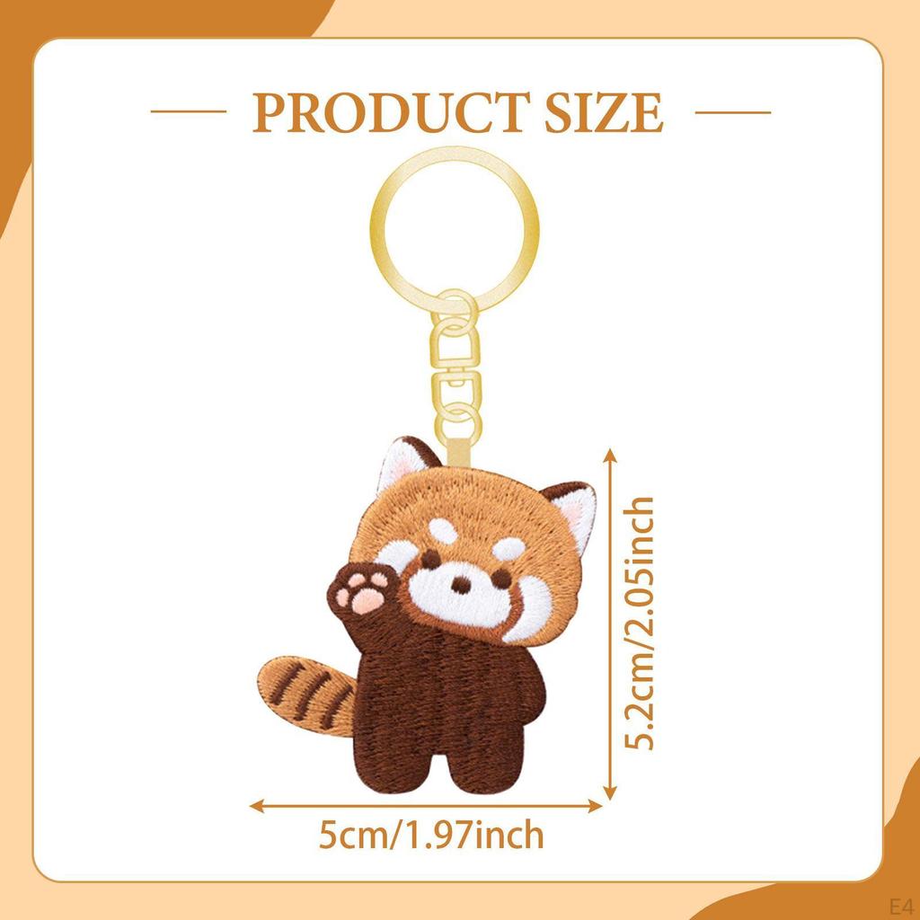 Decorative Red Panda Keychain for Car, Thanksgiving, Birthday, Holiday