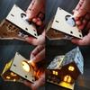 LED Light Mini Wood House Model Luminous for Christmas Christmas Houses DIY Festive Wooden House Ornaments Kids New Year Gifts