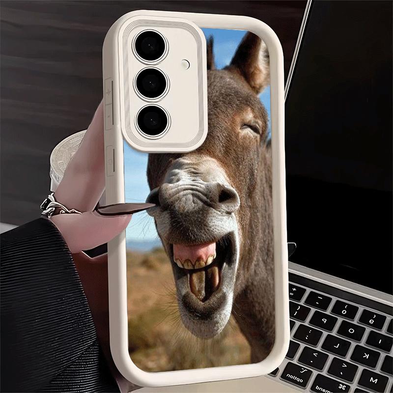 Phone Case for Samsung Galaxy S26 S25 Ultra S24 FE Funny Donkey Animal Shell S23 Plus S22 + S21 S20 5G Soft Silicone Funda