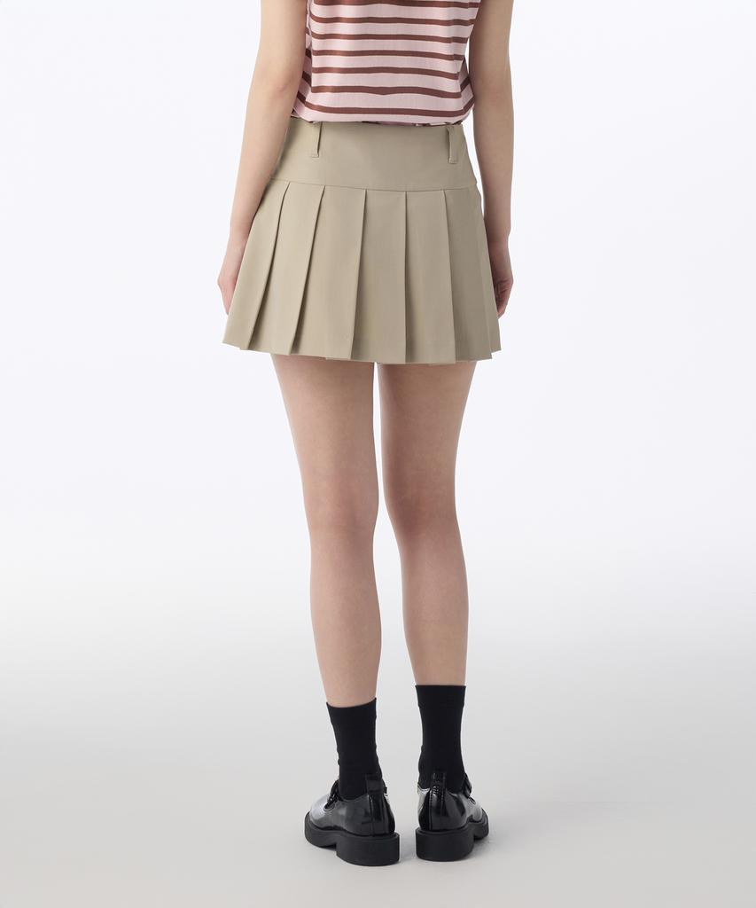 MUSINSA STANDARD WOMAN Women'S Low-Rise Pleated Mini Scotts [Warm Sand]