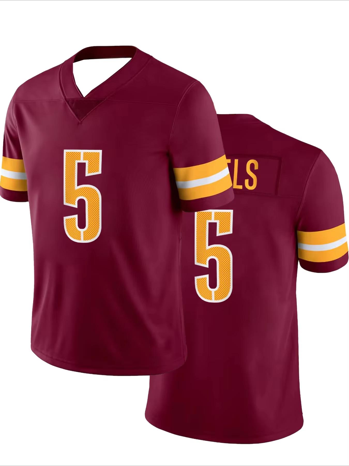 New Summer Men Fashion American Football Jersey Rugby Jersey Sportswear Training Jersey Commanders Red Skin T-shirt Sweatshirt 3XL