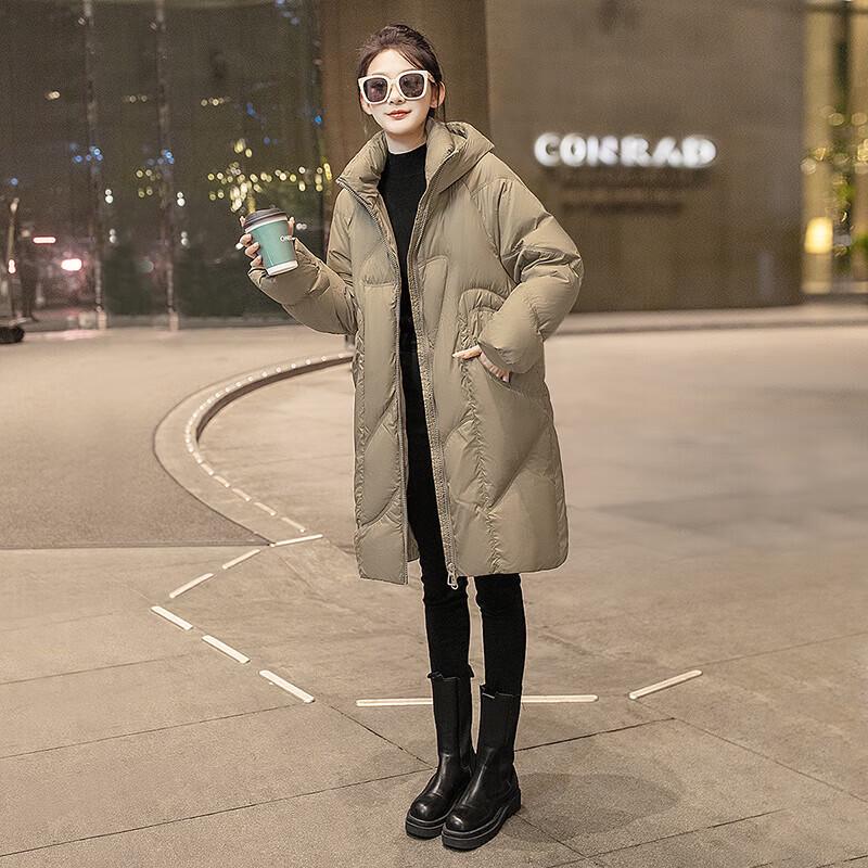 Sibaoshe Women's Hooded Down Jacket - 2026 Winter Loose Fit