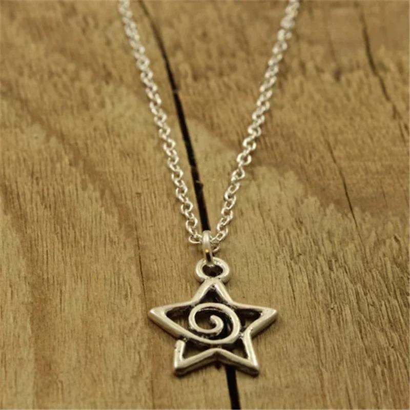 New hot selling pentagram vortex pendant necklace with beautiful and fashionable temperament
