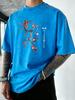 Harajuku Tokyo Stampa Fiori di Ciliegio T-shirt Lavate Uomo Traspirante Girocollo T-shirt Cotone Vacanza Manica Corta Casual Abbigliamento Sportivo