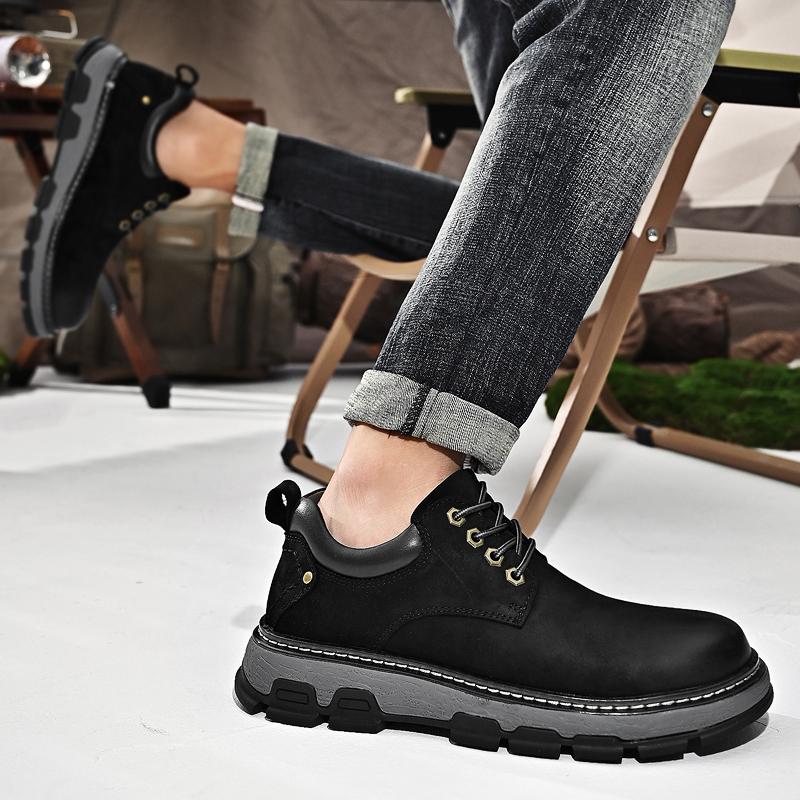 Fashion Sneakers Men Shoes Genuine Leather Casual Shoes Cow Leather Shoes