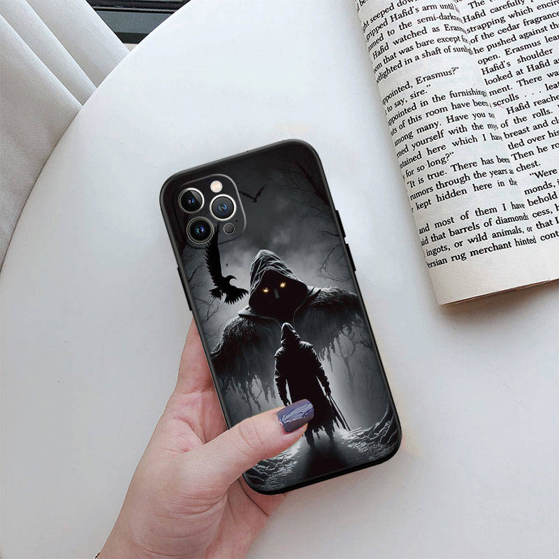 JO60 Grim Reaper Skull Phone Case for Samsung A35 A25 A24 A15 A05S A05 M55 M35 M15 A06 A16 A02 A12 A13 A10 A20 A30 A22 A31 A32 A33 A41 A42 A50