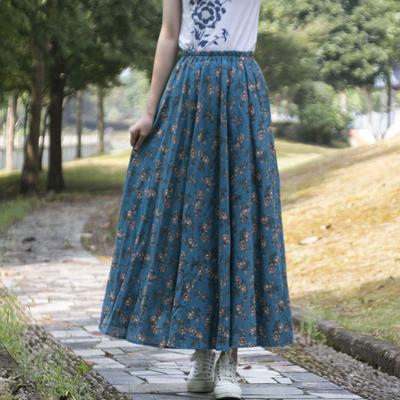 Mode Kleidung Lange Röcke Frauen Kleidung Casual Vintage Elegante Sommer Ethnischen Stil Baumwolle Leinen Böhmischen Streetwear Y2k Rock