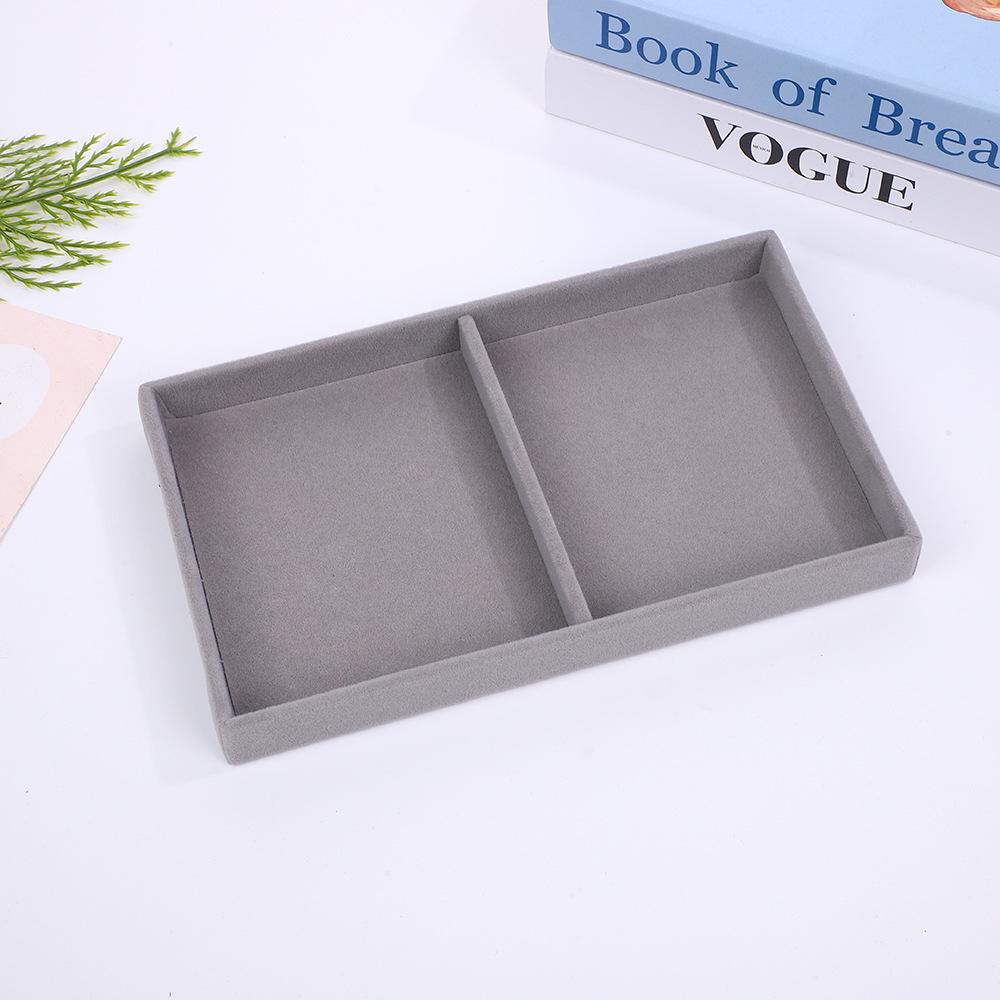 Velvet Jewelry Box – Ring and Earring Tray with Bracelet Compartment