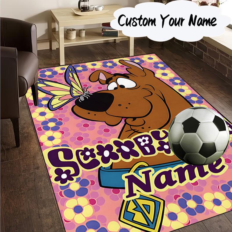 Custom Name Rug Scooby dog Carpet Game rug Area Rug Suitable for Kitchens, Homes, Offices, Living Rooms,Home Decor,Birthday Gift