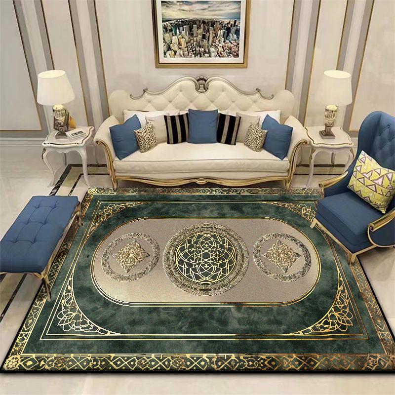 Tapijt in Boheemse stijl Woonkamer Antislip Opvouwbaar Groot Kamerkleed Gemakkelijk Schoonmaken Salontafelmat Machinewasbaar Aanpasbaar