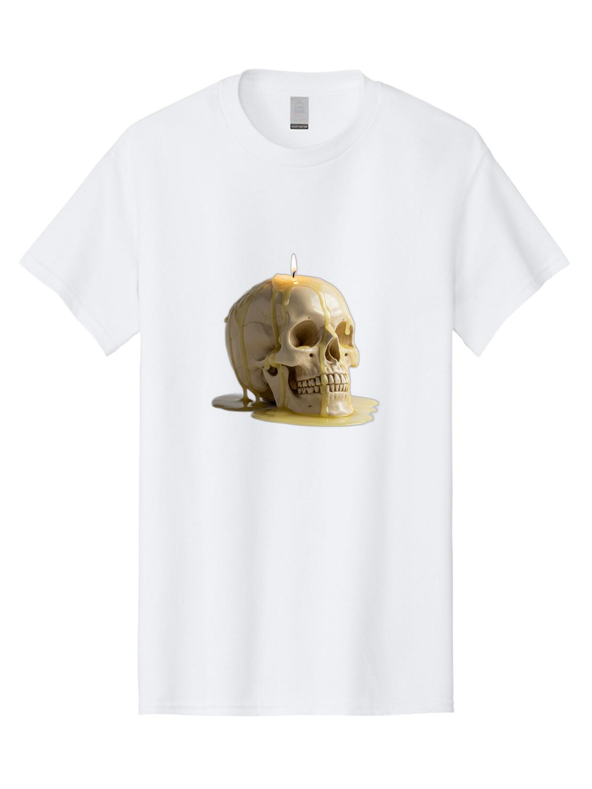 Skull-Candle-1 Mens Graphic Tee, 100% Cotton, Casual Summer Wear S