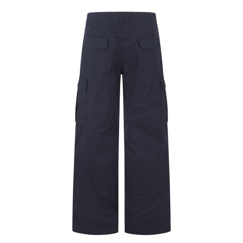 Mens Streetwear Cargo Pants Relaxed Fit Straight Leg Pleated Trousers Multi-Pocket Casual