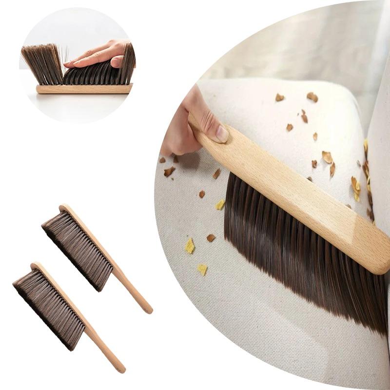 Natural Wood Brush Bar Dust Cleaning Brush Household Sweeping Broom Kitchen Cleaning Brush Solid Wood Sweeping Bed Brush Cheap