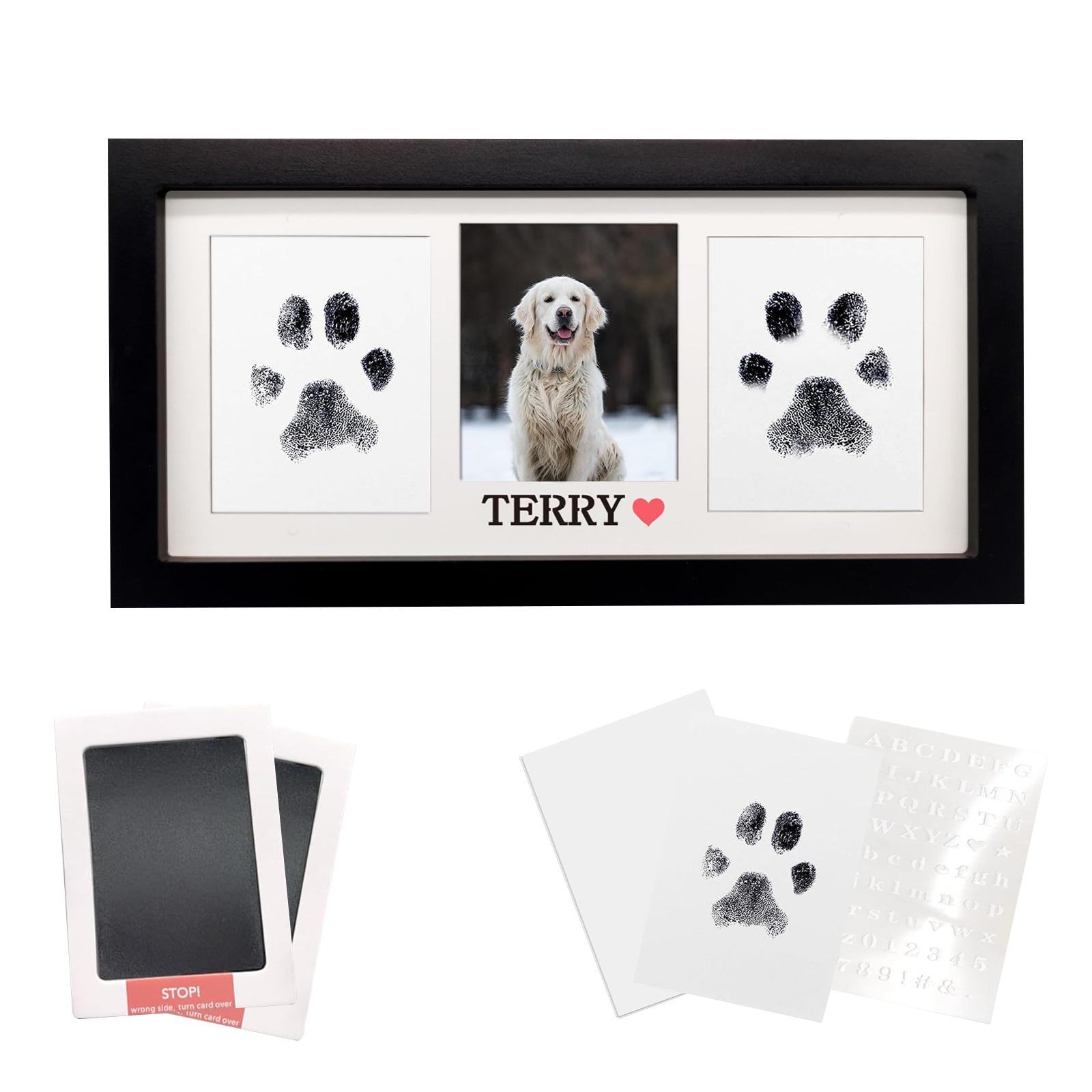 

Print Frame & Ink Pads Kit,Dog Or Print Kit,2 No Mess Ink Pads For Pet,Print Pad For Dogs,Wooden Pet Memorial Frame,Personalized Pet 1ml One Size