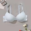 Women Small Bust-enhancing Gathered Bra with Seamless Clasp Mesh Breathable Straps Bow-knot Underwire Lingerie- 9874