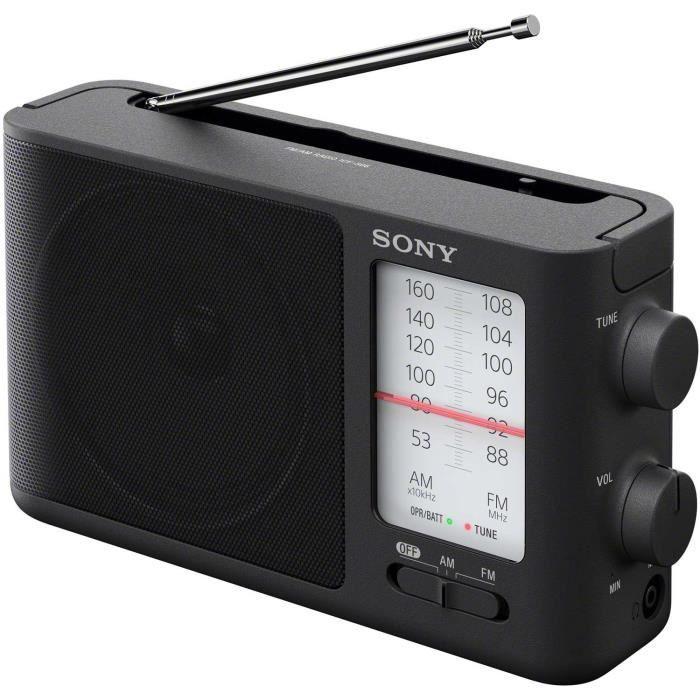 Tragbares Radio - SONY ICF 506 SCHWARZ - Analog - AM/FM - Integrierter einziehbarer Tragegriff