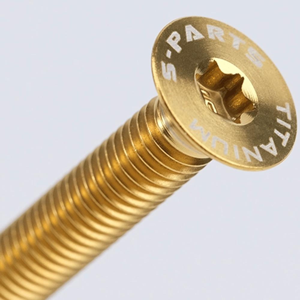 1 PC M8 P1.25mm 20 25 30 35 40 45 50 60mm GR5 Titanium Alloy Countersunk Screw Bolt Flat T40 Torx Head For Motorcycle Bike