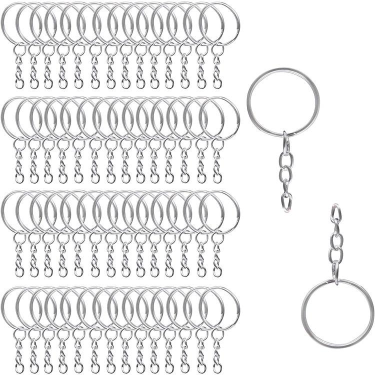 DIY Jewelry Keychain Kit with Extension Chain, Jump Ring, Keyring, and Bag Pendant Buckle