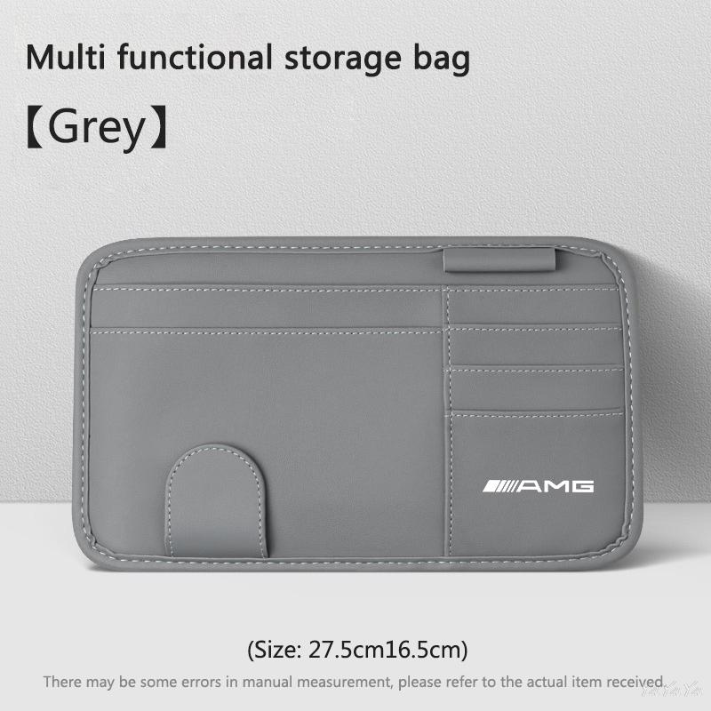 Car Sunshade Multi-function Storage Bag Auto Interior Accessories For Benz AMG W204 W205 W203 W211 W212 W213 W201 W210 stickers JR9