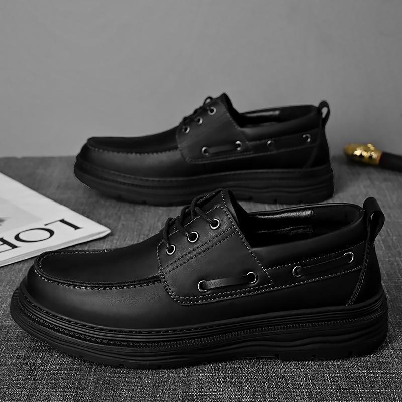 Fashion Casual Shoes Men's Genuine Leather Shoes Lace Up Oxford Shoes Men's Office Business Shoes Outdoor Hiking Shoes