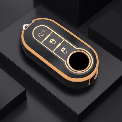 TPU Car Folding Key Case Cover Shell Fob for FIAT 500 Ducato Panda Punto 500L Lancia Musa for Citroen Jumper for Peugeot Boxer