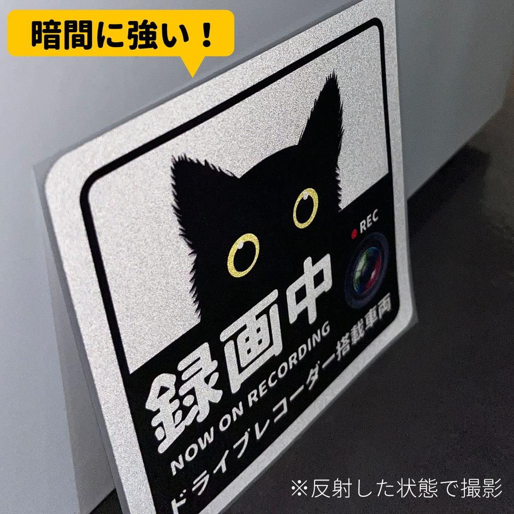 Decoyocar Car Recorder Sticker, Square, 5.1 X 5.1 Inches (13 X 13 Cm), Black