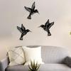 1Pc Metal Hummingbird Wall Decoration Hollow Out Iron Bird Sculpture Wall Hanging Figurines Ornament Home Decor