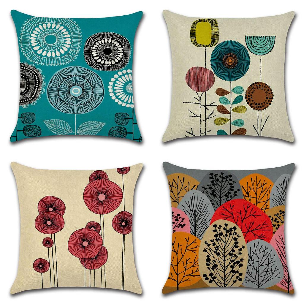 Charming Home Decor Flower Pattern Cushion Cover For Living Room 45cm