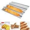 New 14.96x6.98x1.1 Inches 2 Waves French Bread Baking Tray Mold Loaf Tin Non-Stick Baguette Mould Cake Pan Pastry Tools for Baking Tray Mold