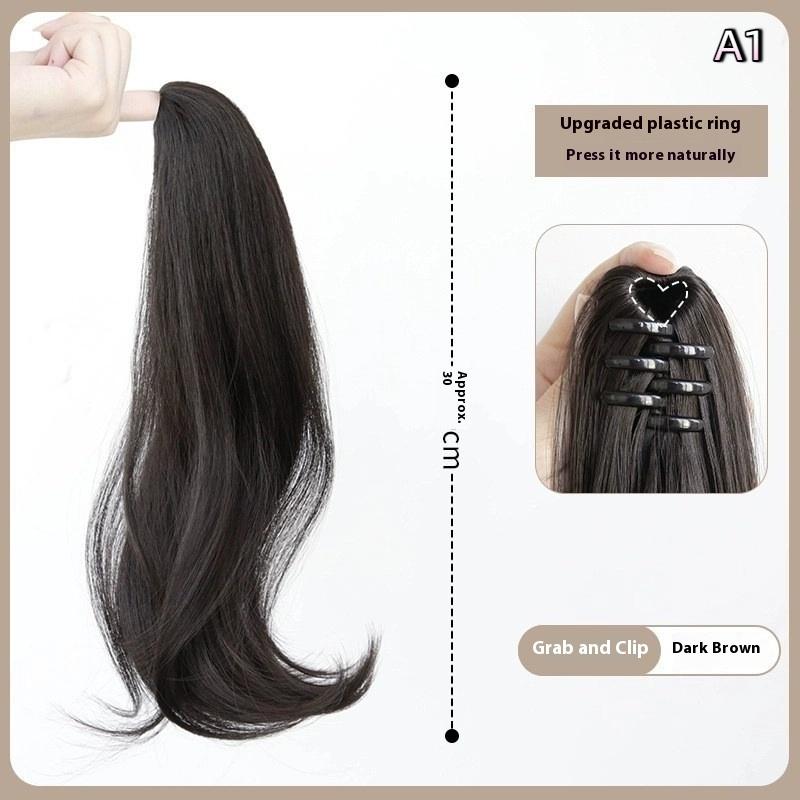 

Synthetic Long Curly Claw Clip On Ponytail Natural Hair Extensions 30Cm/35Cm/45Cm/55Cm Heat Resistant For Women Daily Party as the picture