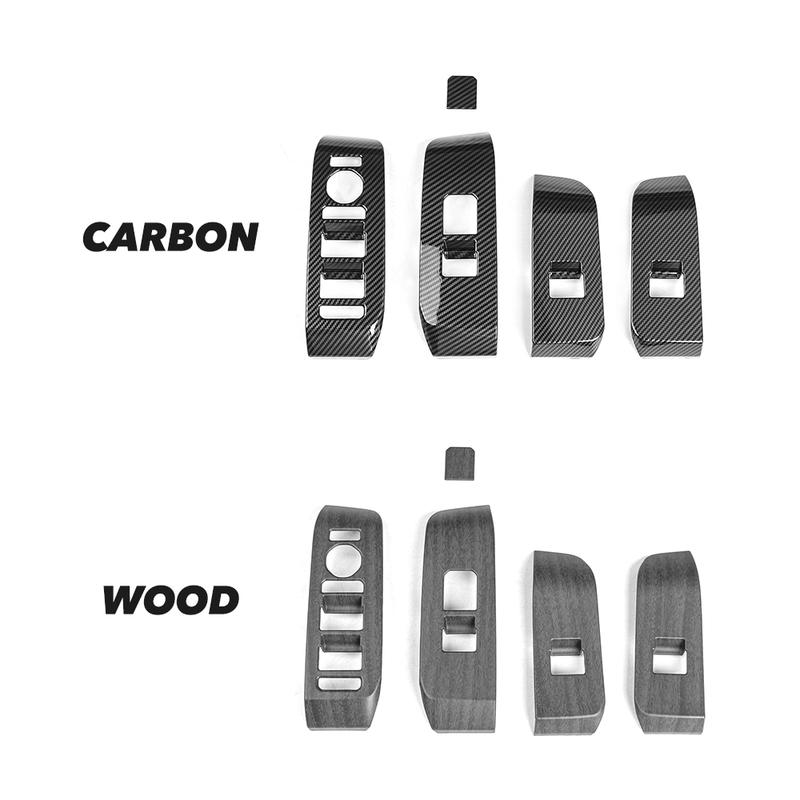 For Kia Telluride 2027 Car Tuning Carbon Fiber Window Lift Button Switch Cover Trim Interior Accessories LHD