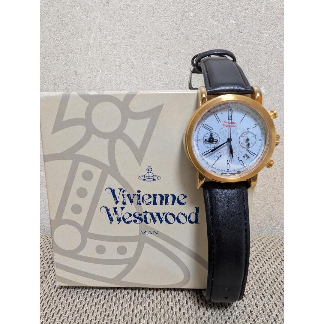 Used Vivienne Westwood Watch Distressed Pattern Squiggle White