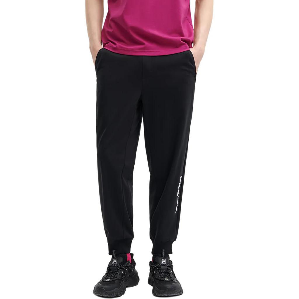 Fila Original Solid Color Comfortable Cuffed Casual Pants Men Bottoms Black F11M429604F-BK