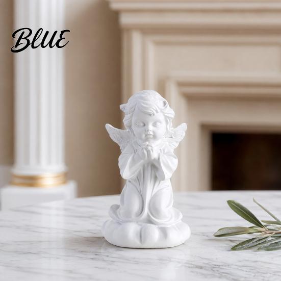 Warm Feel Angel Statue Resin Cherubs Figurine White Statue