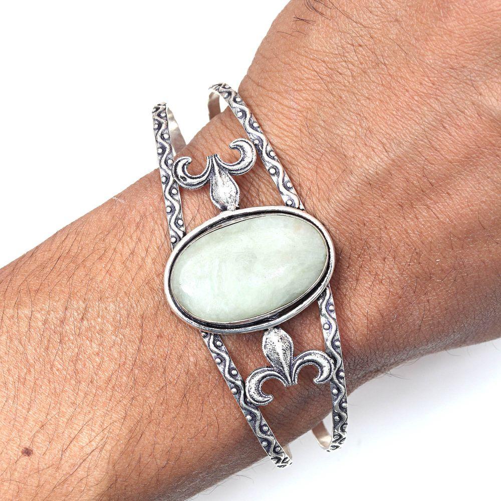 Piatră prețioasă Septarian Verde Bijuterii Antice Brățări Manșetă 7'' Ajustabile